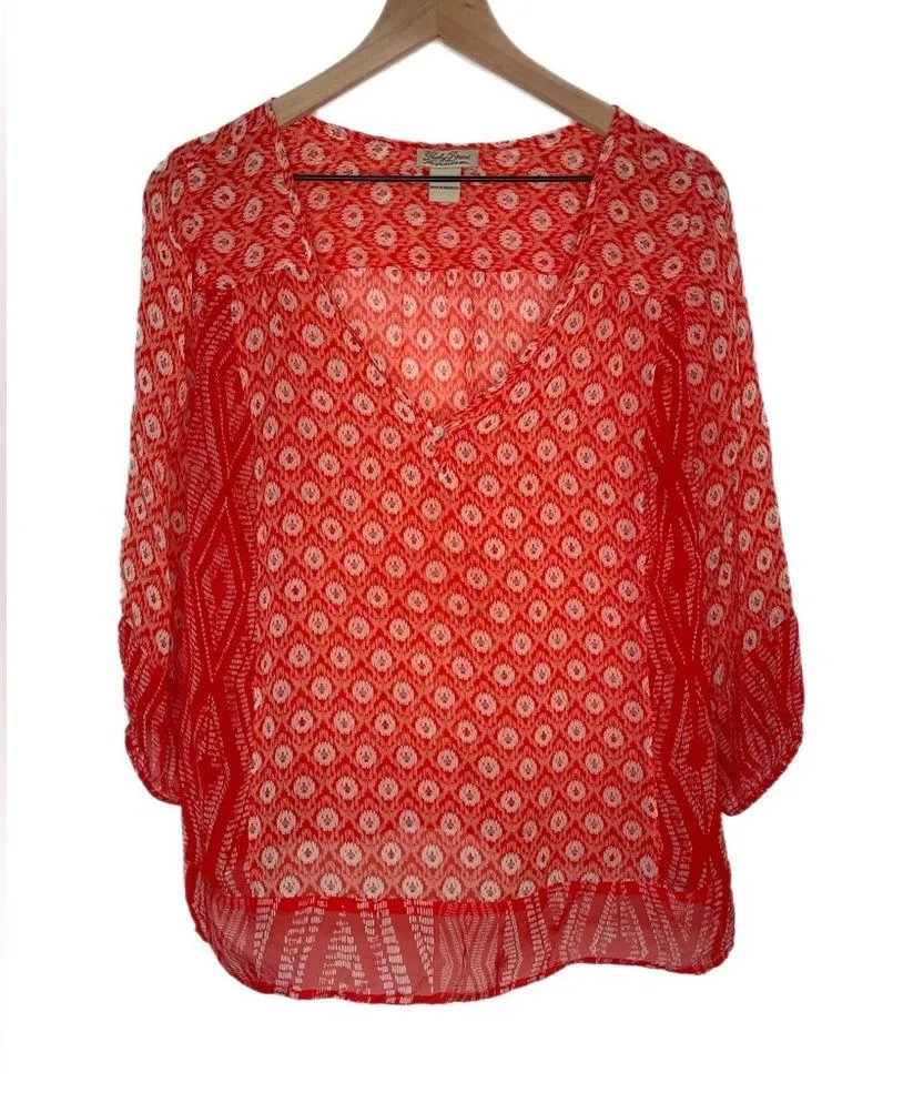 Lucky Brand Sheer Boho Blouse - Image 4