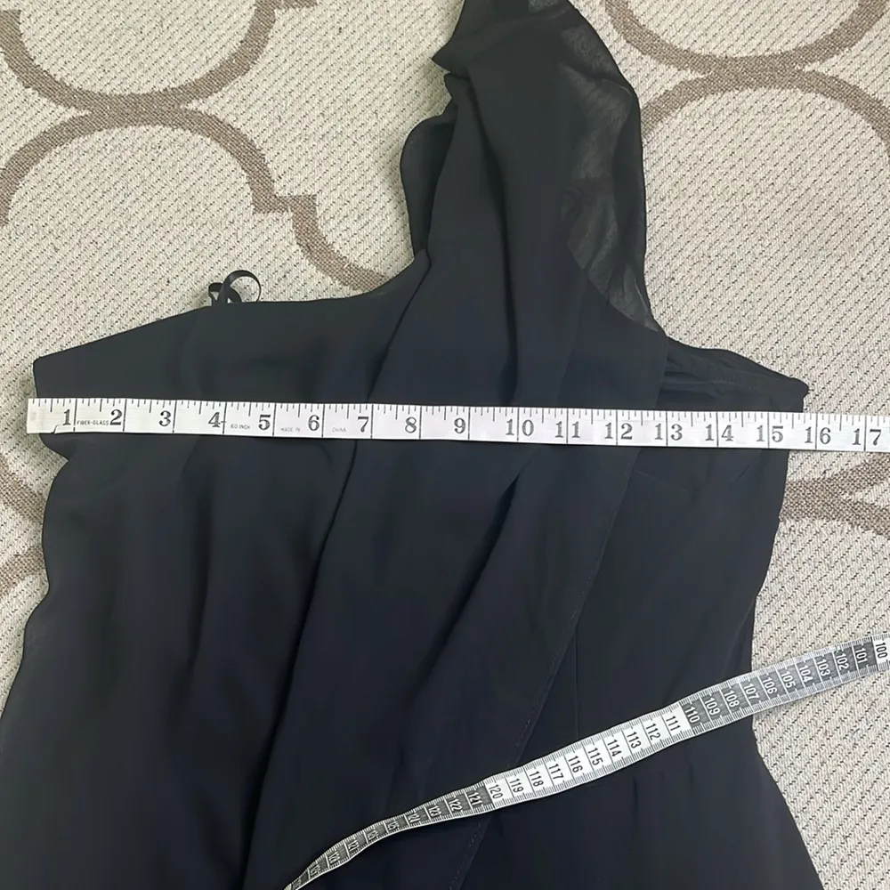 Adrianna Papell Women's Size One Shoulder Crepe Melania Jumpsuit  size 2 - Image 9