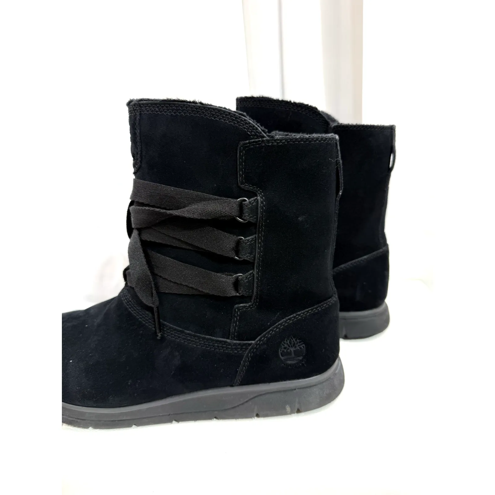 Timberland primaloft 200 timberdry insulated winter boots womans 10 Black Suede - Image 9