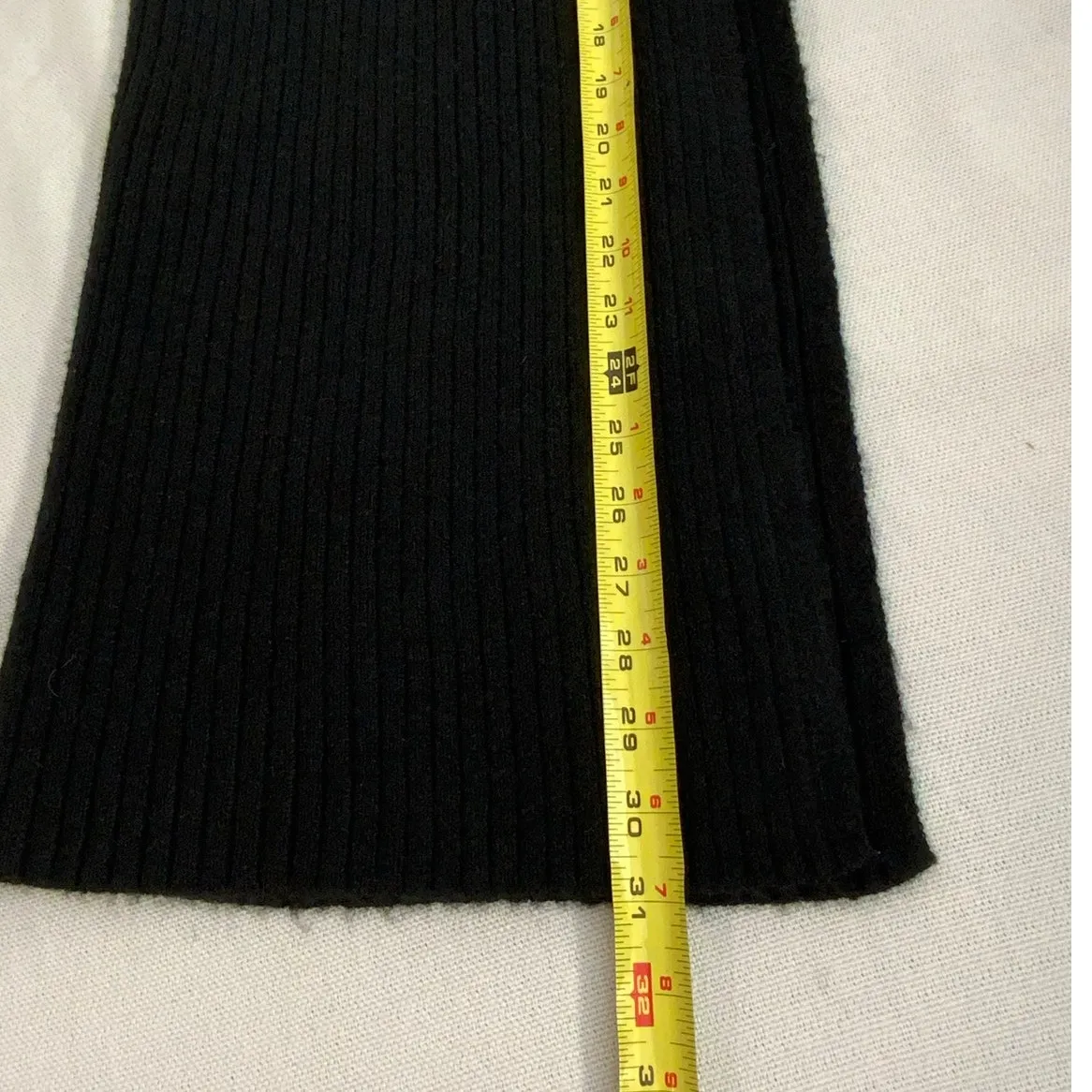 American Eagle Knit Ribbed Midi Skirt size XS Black - Image 5
