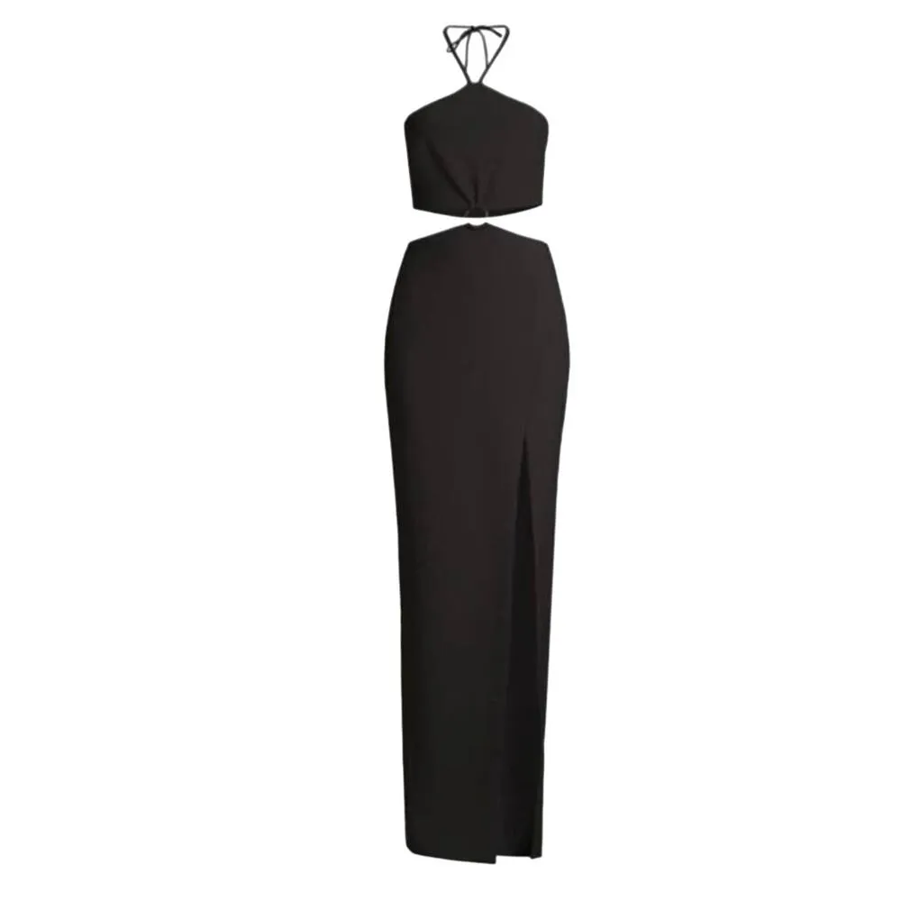 Likely NWT Crissy Cutout Size 12 Halter Gown in Black, $128, B72 - Image 6
