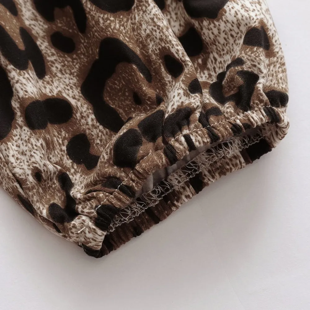 WAFFLE KNIT LEOPARD LONG SLEEVE BLOUSE TWIST KNOT Size undefined - Image 8