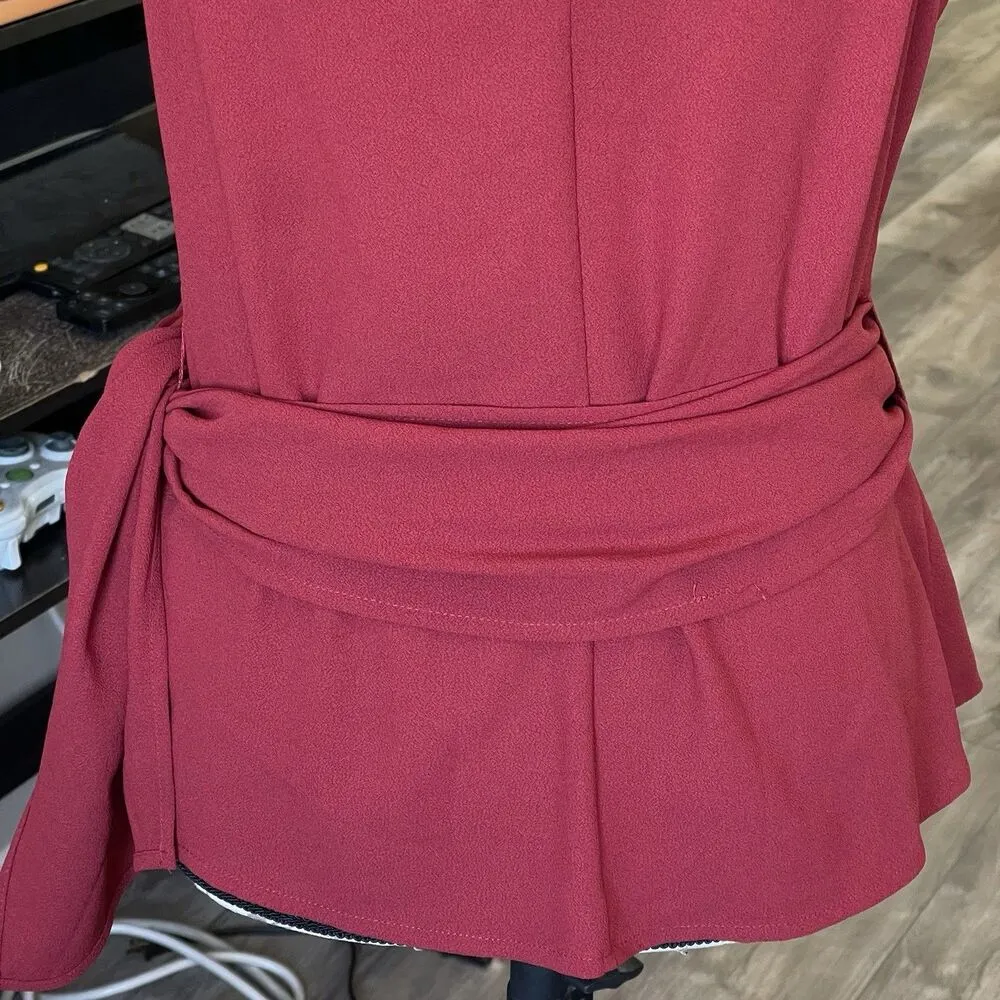 1. State Women's Blouse Medium Wrap Boho Elegant Cocktail Party Romantic Y2k - Image 9