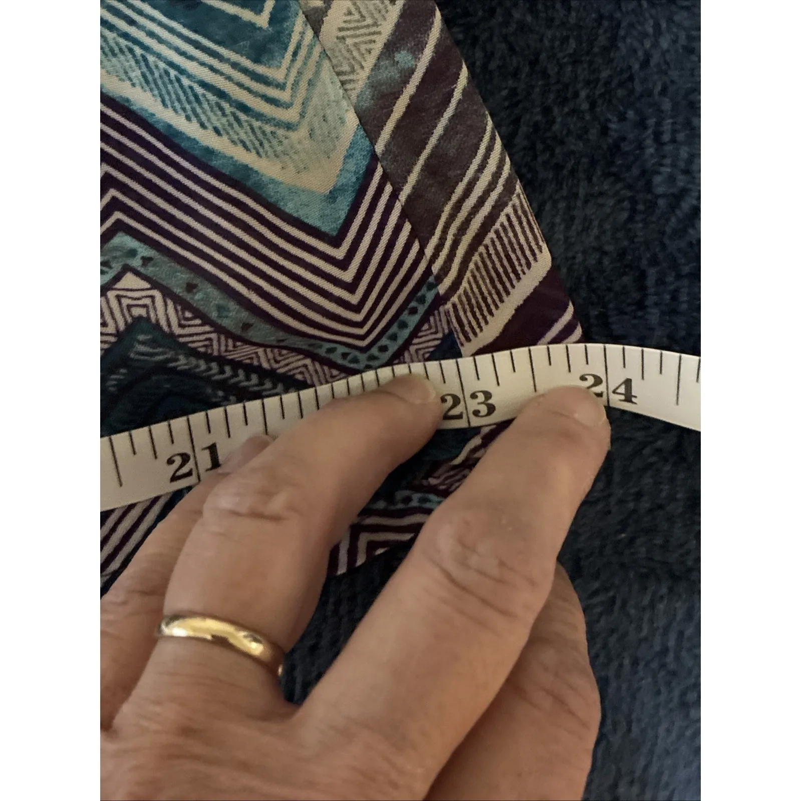 Speecklers Retro Dress with Teal and Purple Chevron Pattern Women's Size Medium - Image 11