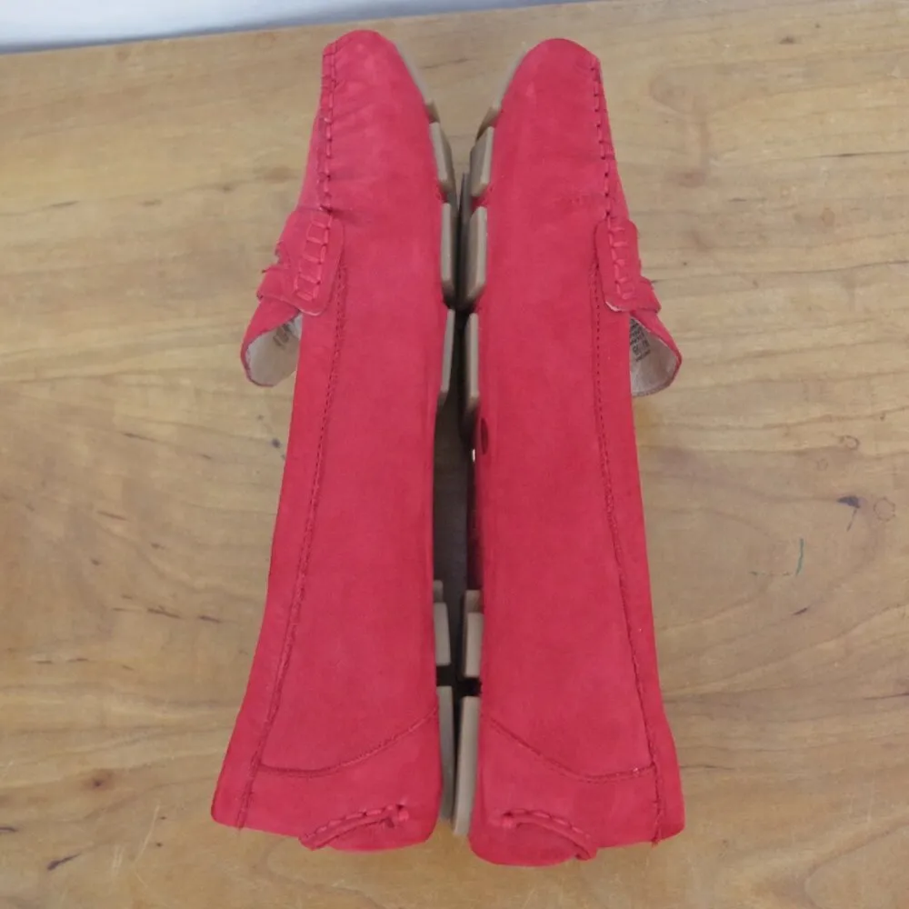 Louise et Cie Antiguah Red Suede Penny Loafer Driving Moc Style Flat 10 - Image 7