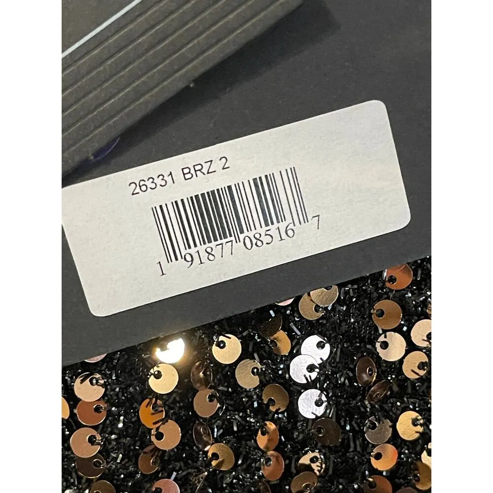 Mac Duggal Bronze Cowl Back Boat Neck Sequined Evening Gown 26331 Size 2 NEW - Image 5