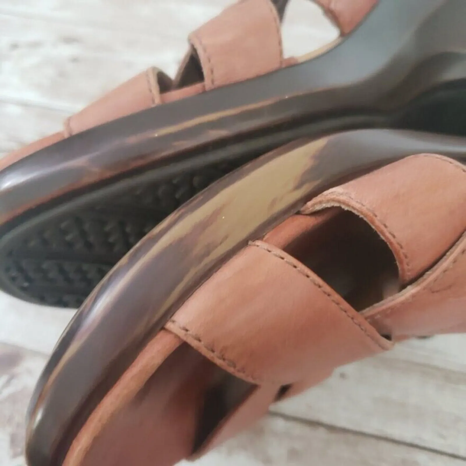 Ariat Women's Leather Upper Brown Sandals Size 9 B - Image 11