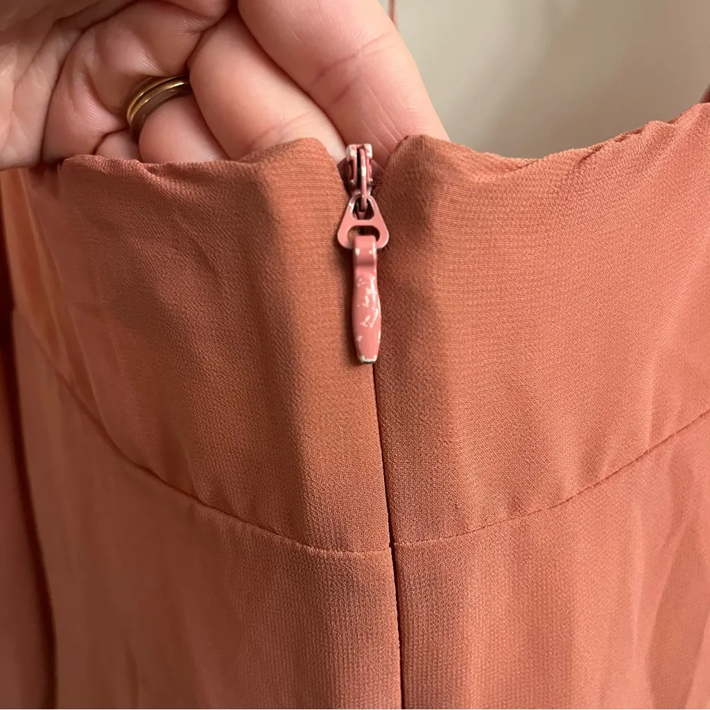 House of CB Baby Pink Chiffon Halter Mini Dress Medium - Image 15