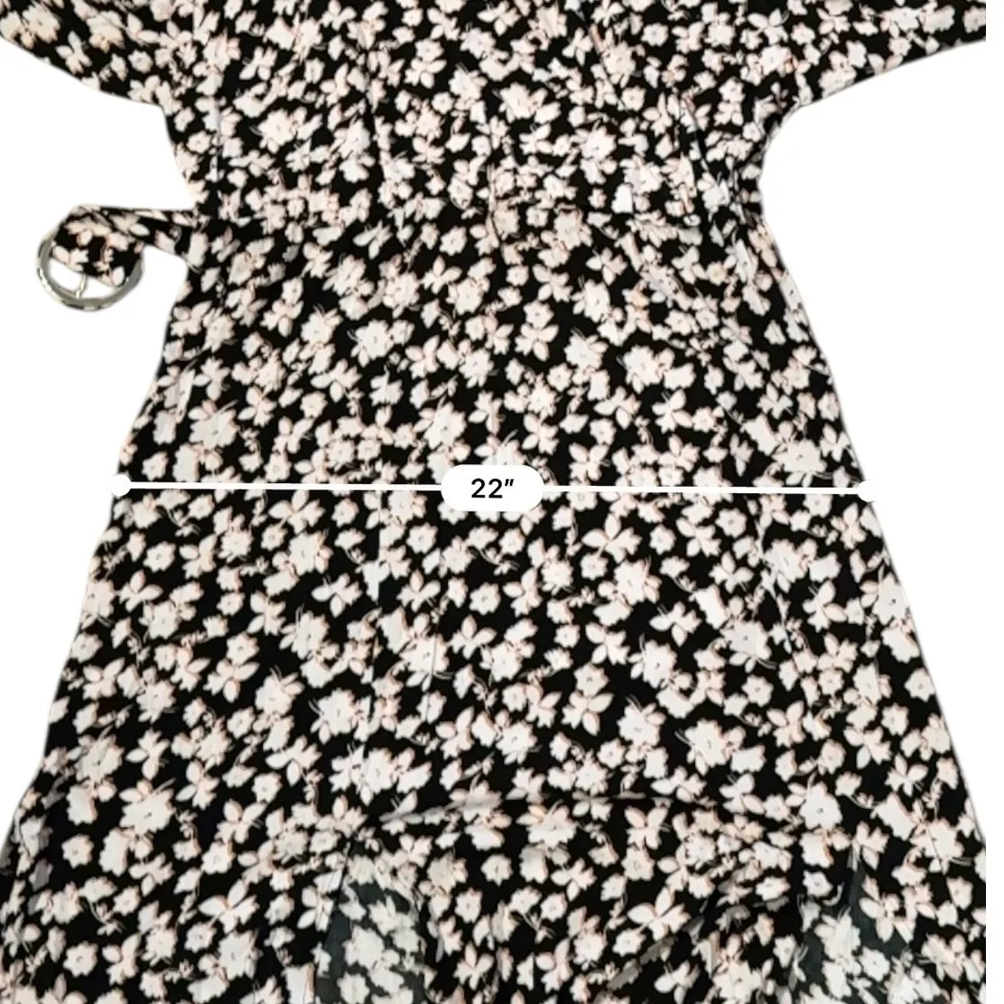 Eloquii Colorblock Midi Dress Women's 20 Black White Cream Long Sleeve Belted - Image 9