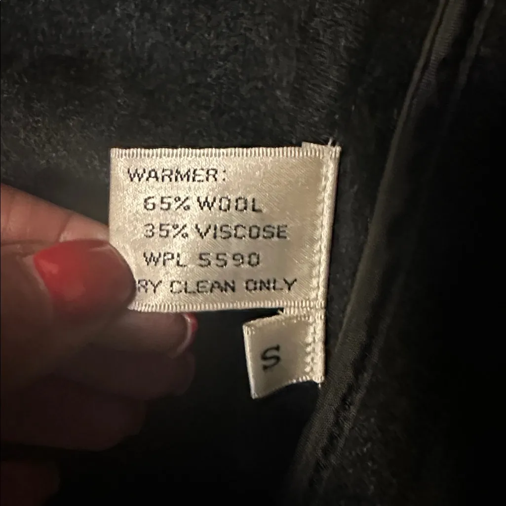 Calvin Klein belted classic raincoat wool removable lining WARM S $550 - Image 5