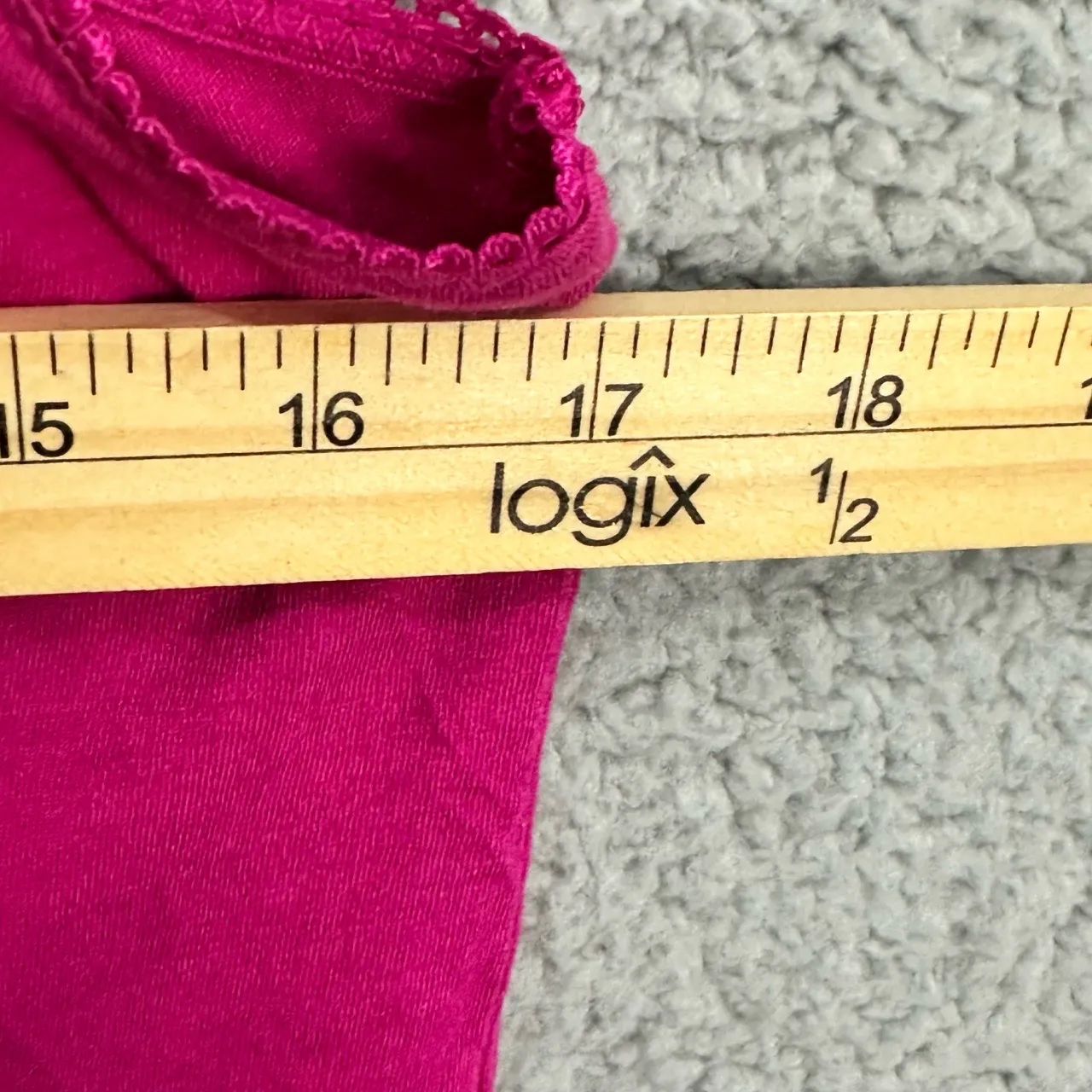 Elle Pink Lace Trim Tank Top Cami Spaghetti Straps Boho Y2K‎ Womens Large Glam - Image 4