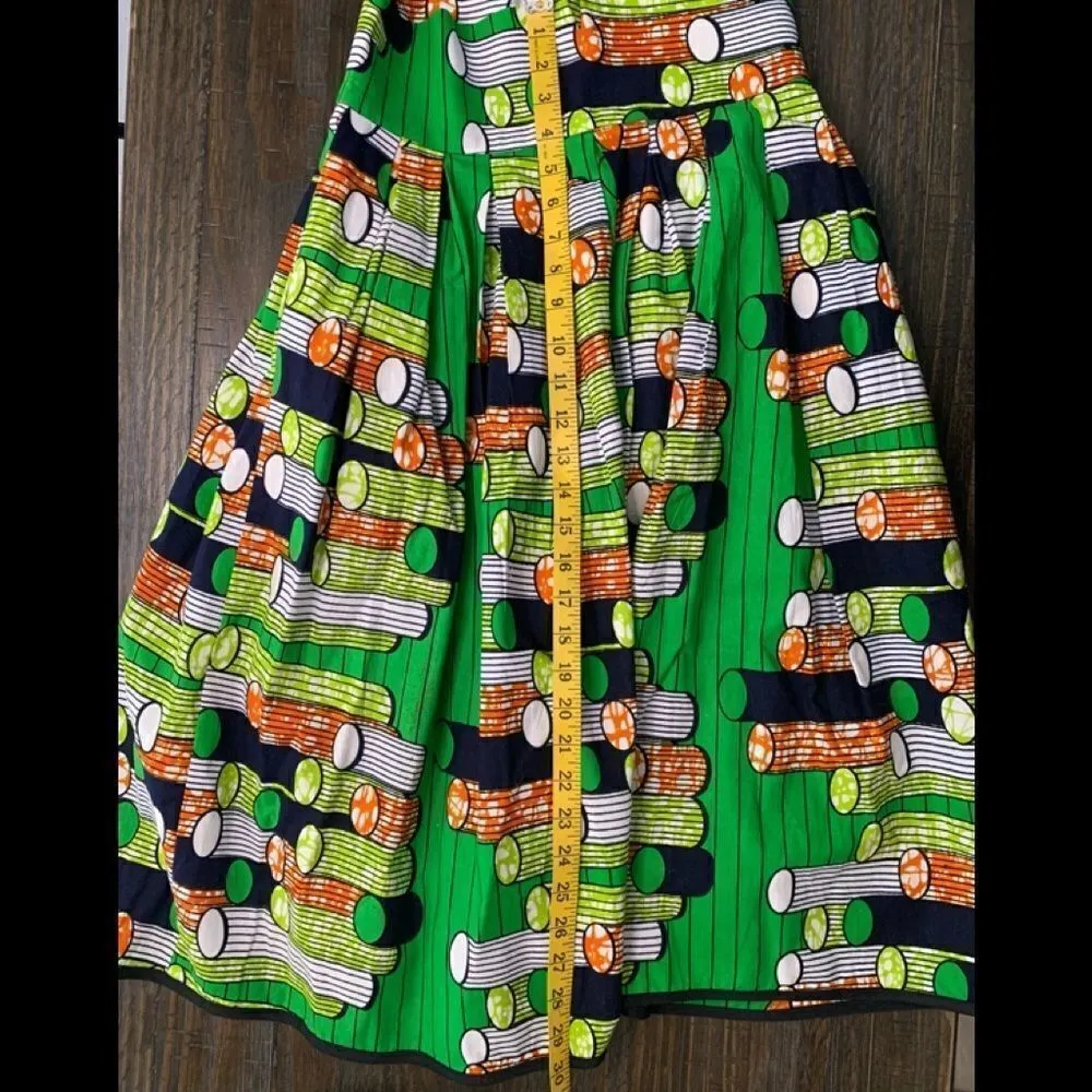 Stitch & Steel South African Design Patterned Skirt Size S Blue - Image 3