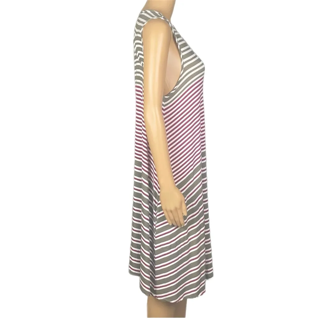 AVENTURA Carrick stretchy swing style dress with side seam hip pockets Large EUC Gray - Image 5