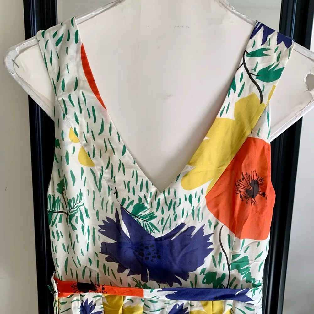 Anthropologie Floral Silk Dress - Image 4