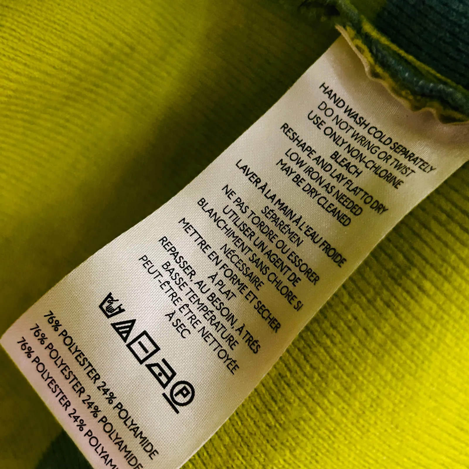 NEW Free People Uptown Stripe Pullover Sweatshirt Pink Green Combo MD Oversized - Image 10