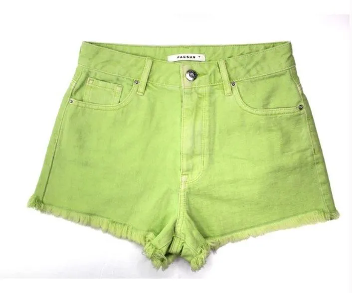 Lime Green Festival Shorts - Image 2