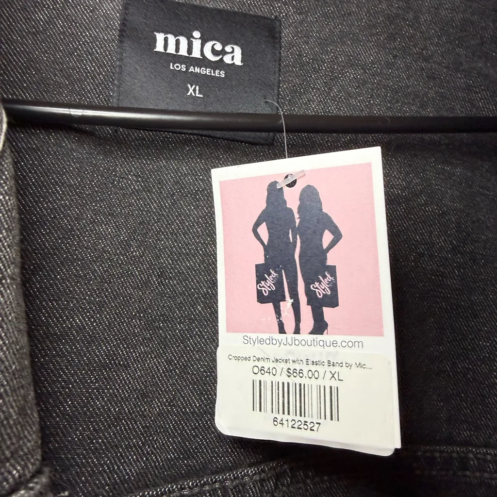 MICAS Cropped Denim Jacket – Black
Size XL - NWT - Image 7
