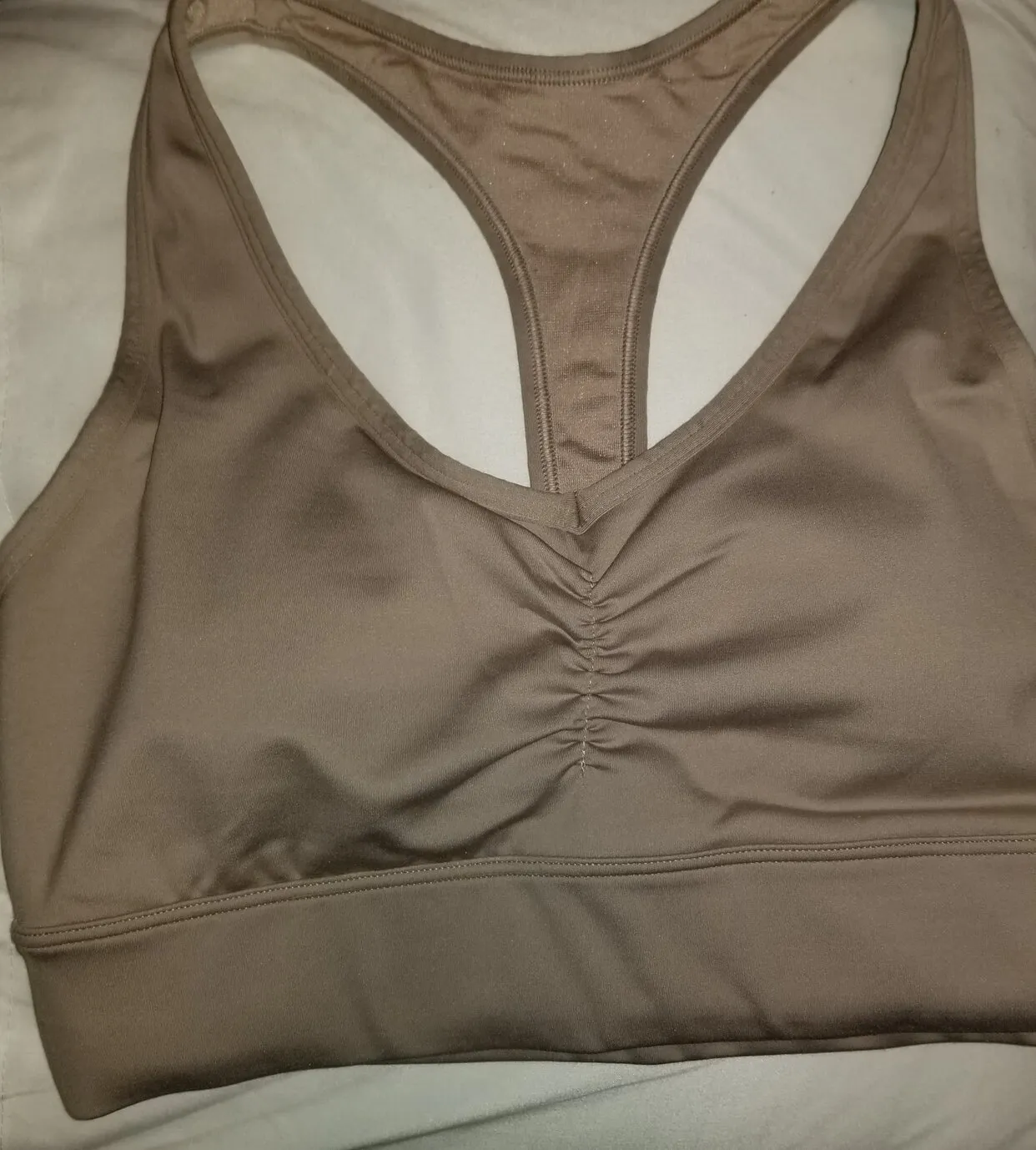 xs medium impact sports bra Slate T Back New Longline workout top - Image 10