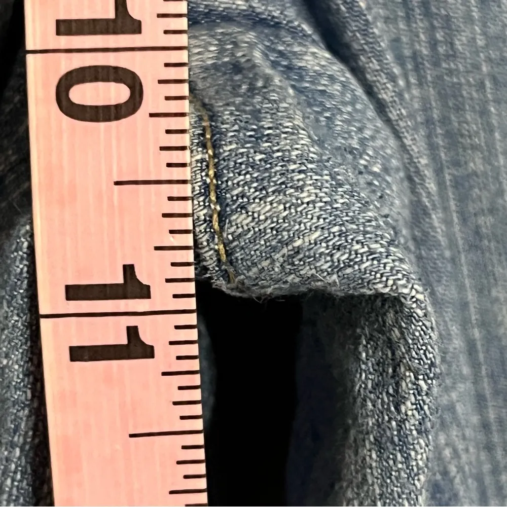 Women’s Westport Denim 90’s Wide‎ Leg Light Wash Jeans Button Detail Size 12 - Image 5