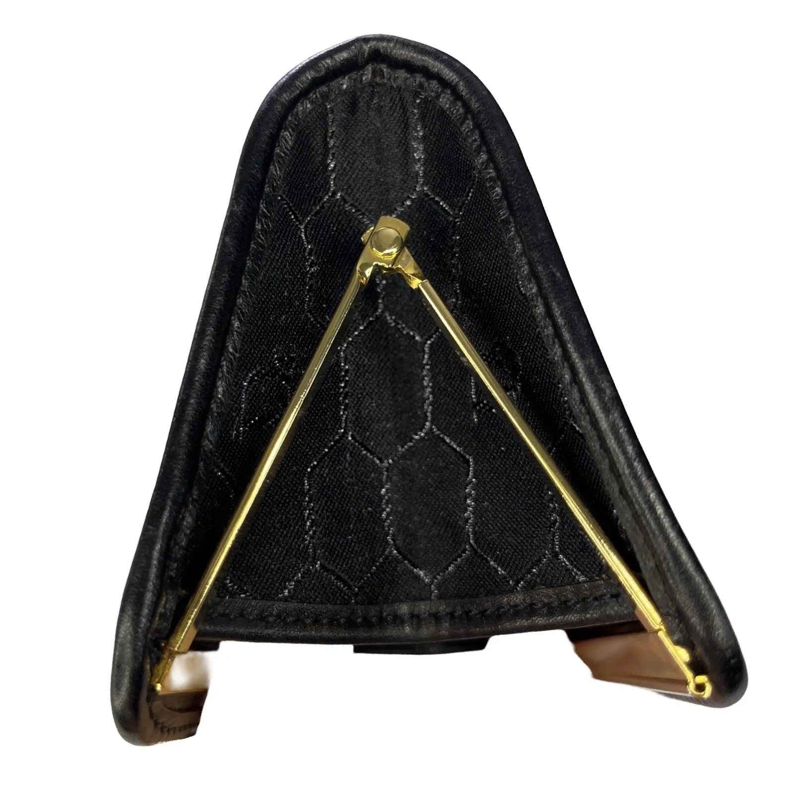 Vintage Christian Dior Honeycomb Monogram Coin Purse Black Silver Dior Wallet - Image 7