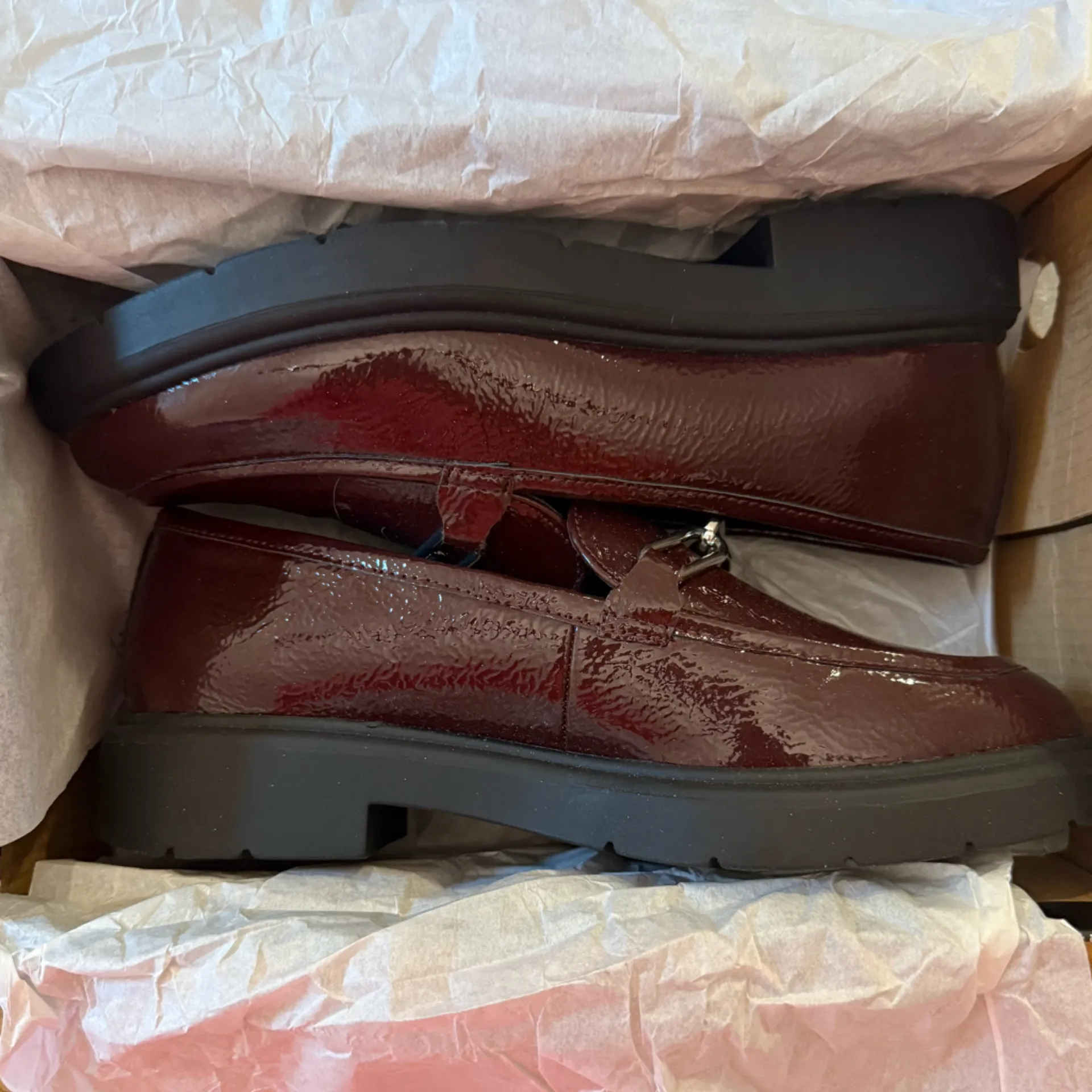 Alfani Galilyao Step ‘N Flex Loafer Flats Dark Berry Patent Leather 7.5 NIB - Image 7