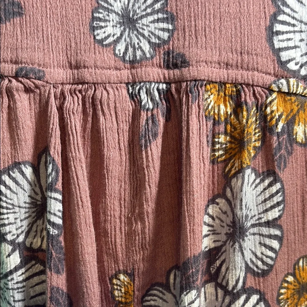 Wild Pearl Floral Dress in Mauve and Mustard - Image 10