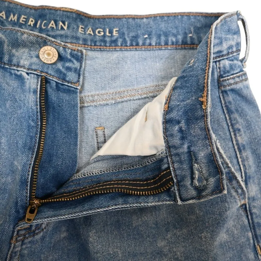 American Eagle Womens 4 Cuffed Denim Mom Short - Image 7