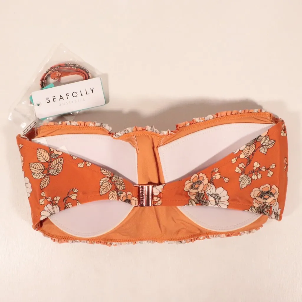 NWT Seafolly X Revolve Splendour Shirred Bandeau Bikini Top in Honey - Image 8