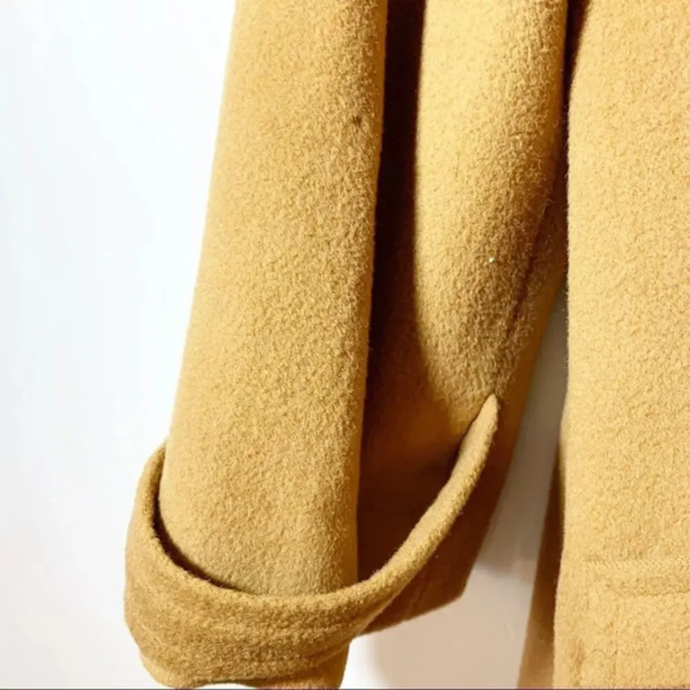 Vintage Korea Ruby Dressing Double Breasted Wool Camel Coat Gorgeous‎ 60’s K - Image 9