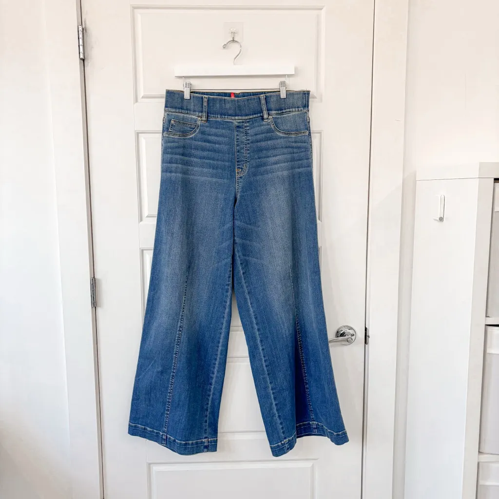SPANX Seamed Front Wide Leg Jeans Vintage Indigo - Image 6