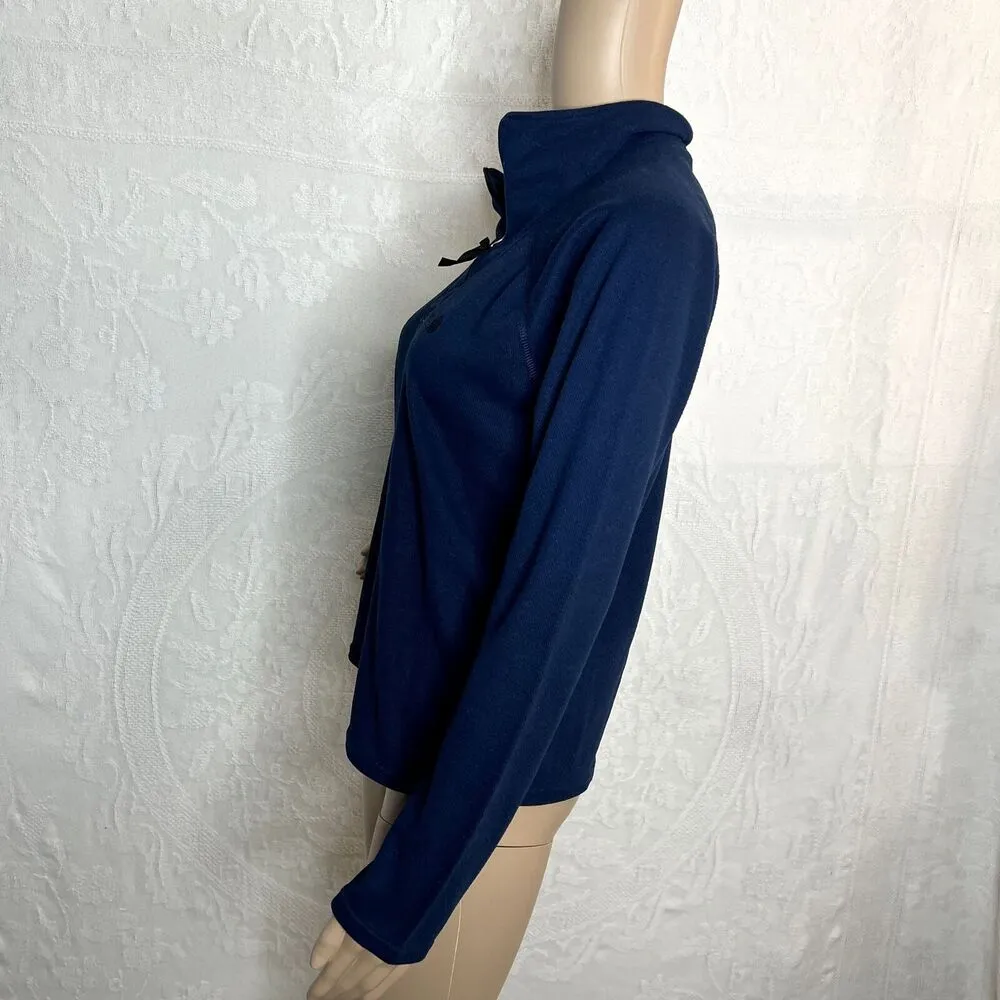 Navy North Face 3/4 Zip Pullover Sweater - Image 2