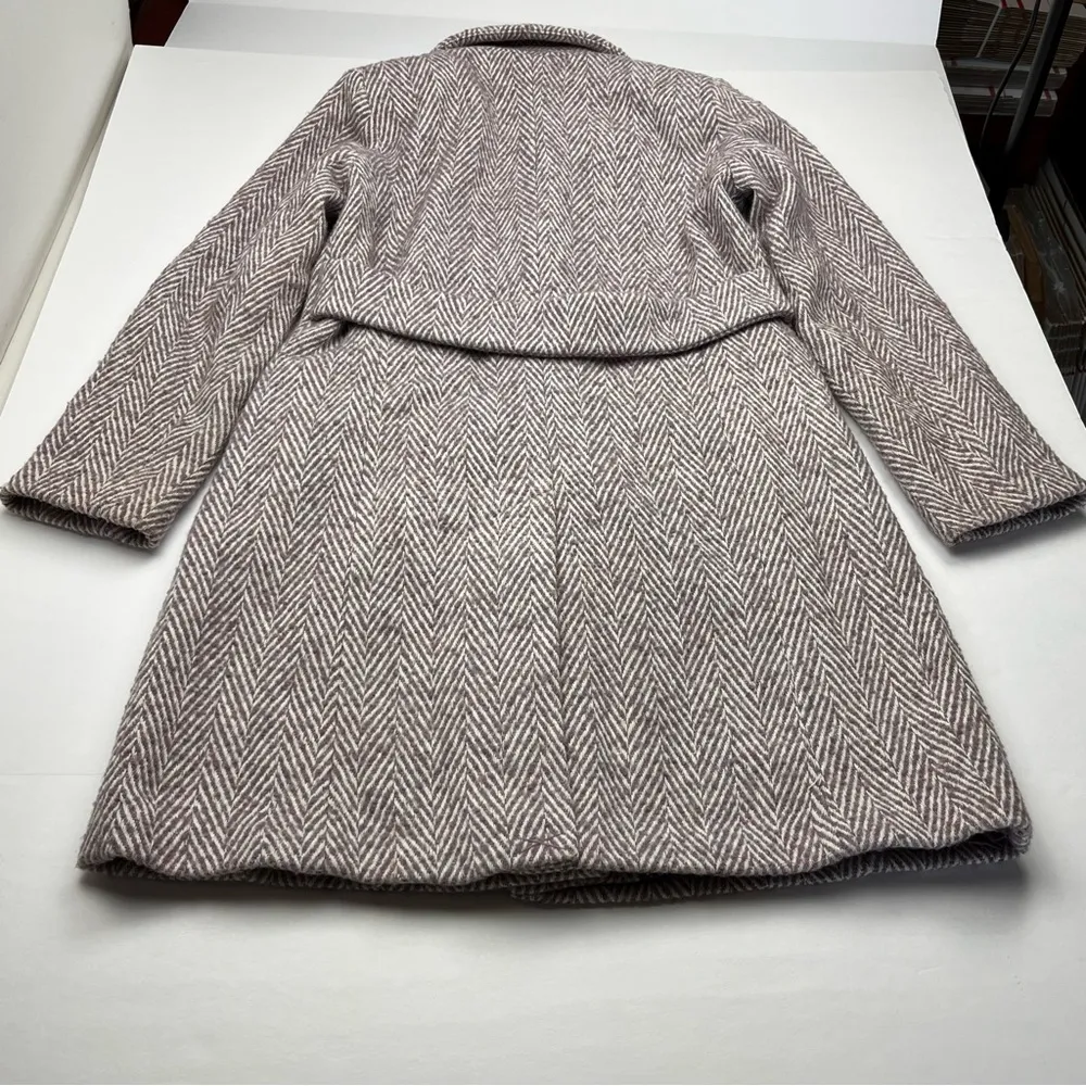 Sam Edelman Womens SZ Small Lilac Single Breasted Longline Coat Jacket Tweed NEW - Image 15