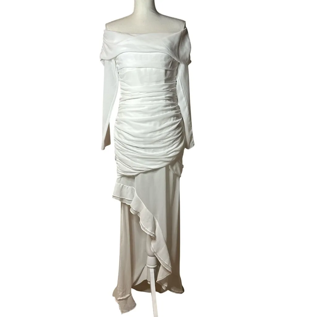 Line & Dot Owens Midi Dress in Ivory Medium New Womens Maxi Gown - Image 4
