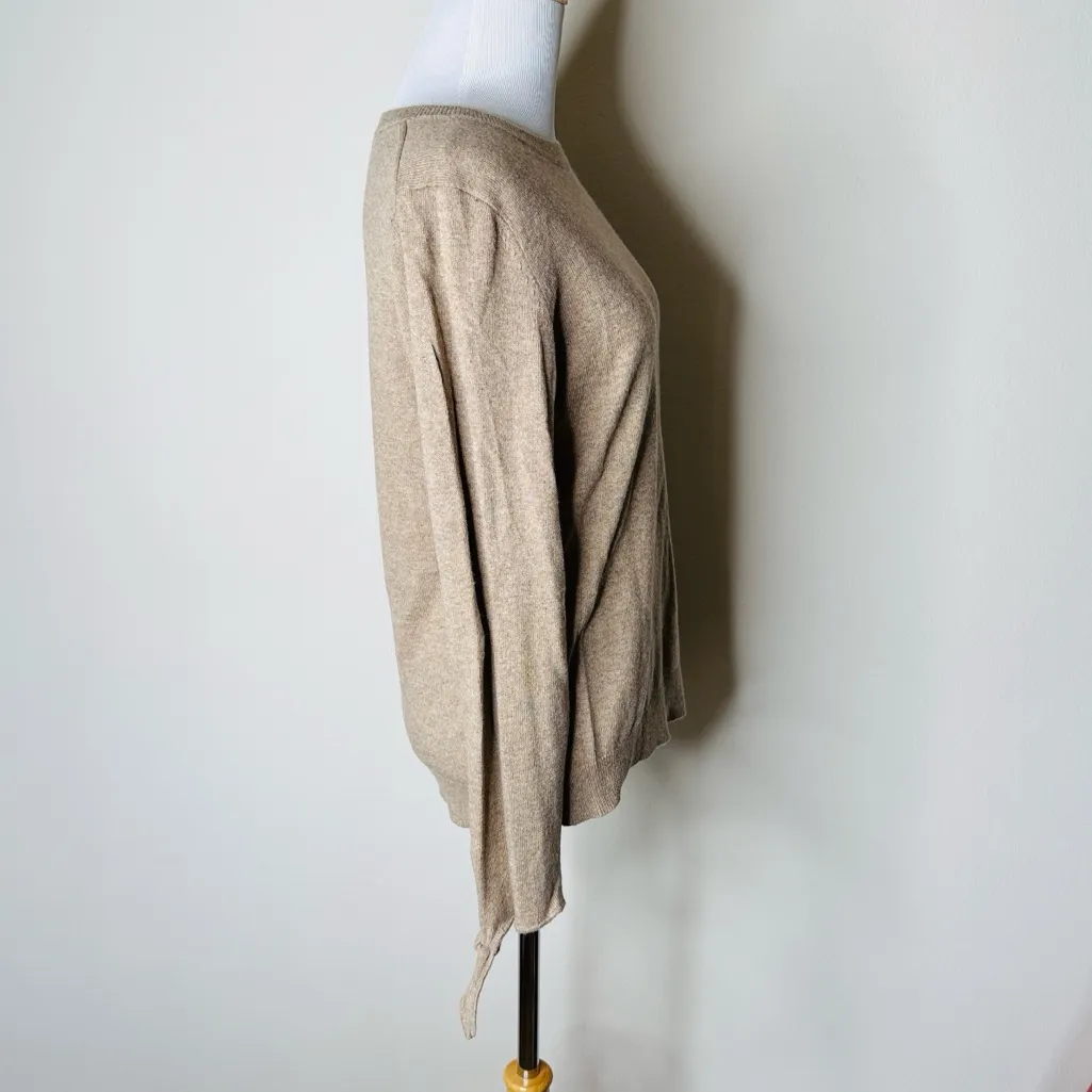 Banana Republic by Filpucci Tan Wool Crewneck Tie Cuff Sweater - Image 3