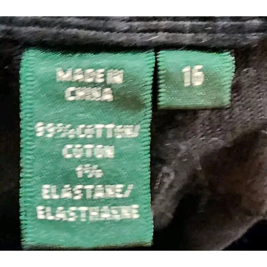 Lauren Jeans Company Womens Size‎ 16 Classic Straight Jean Casual Black Corduroy - Image 4