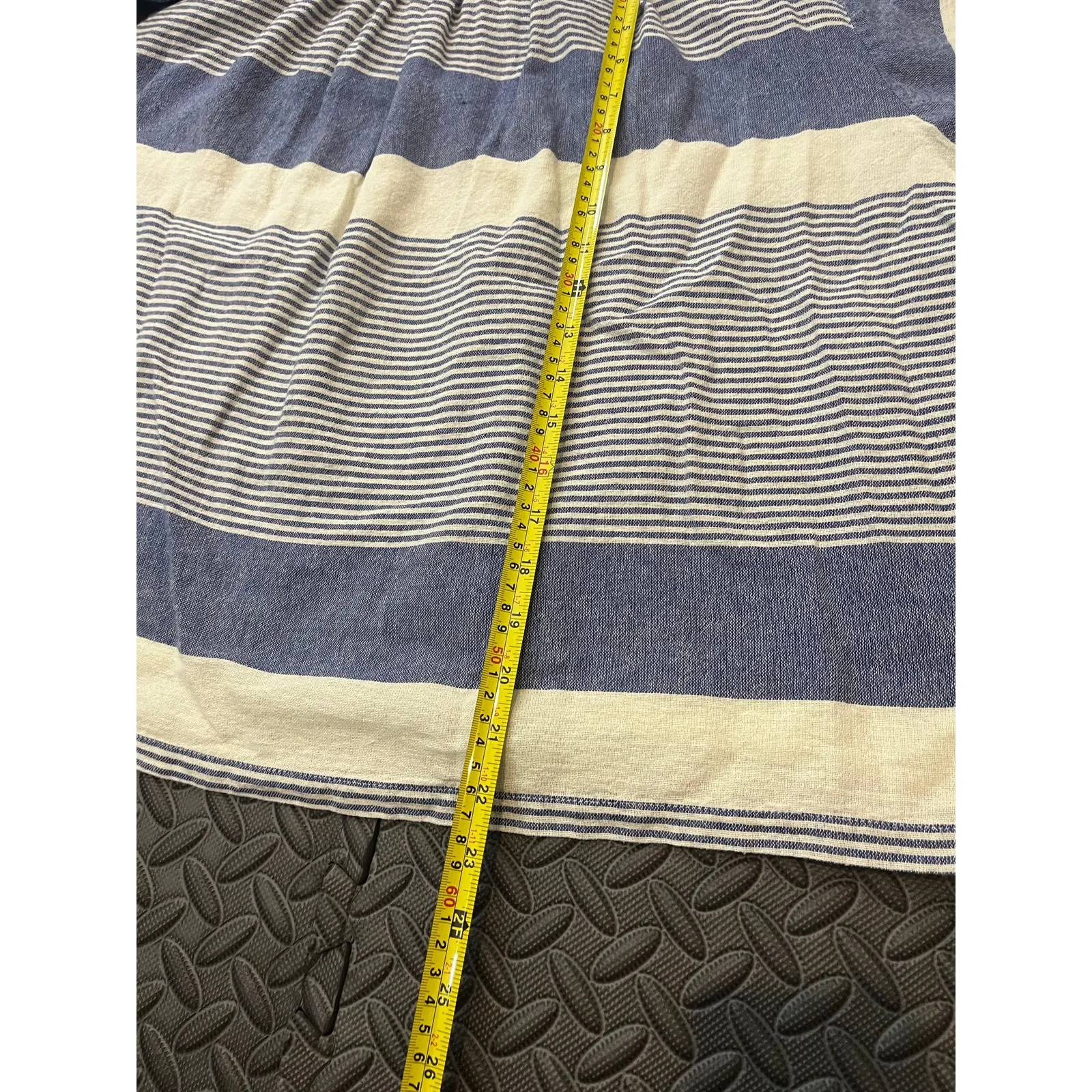 Apiece Apart Shirred Agata Top Cote‎ Stripe Navy Blouse Womens Size 4 - Image 11