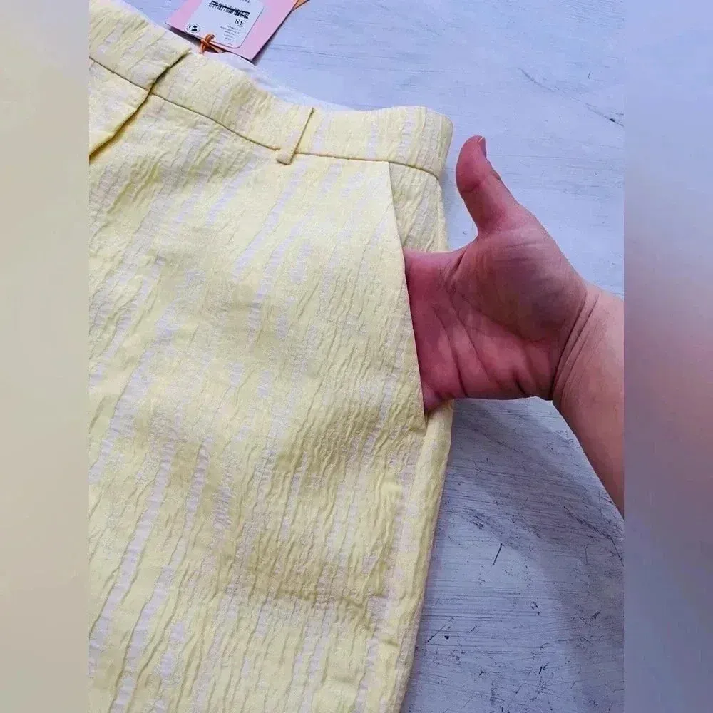 Free People Cras Sadie Shorts Popcorn Yellow Size 38 NWT $438 - Image 3