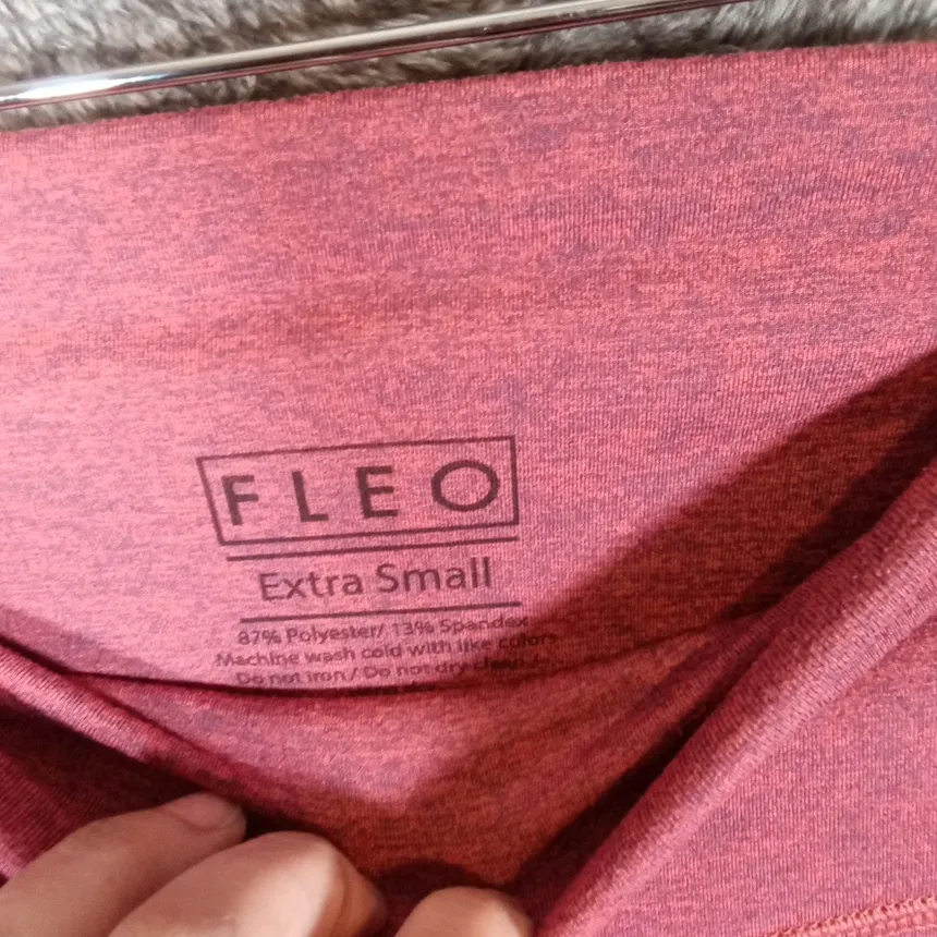 Fleo Set Of Two Leggings Womens Gym Running Workout Size Xs Black - Image 2