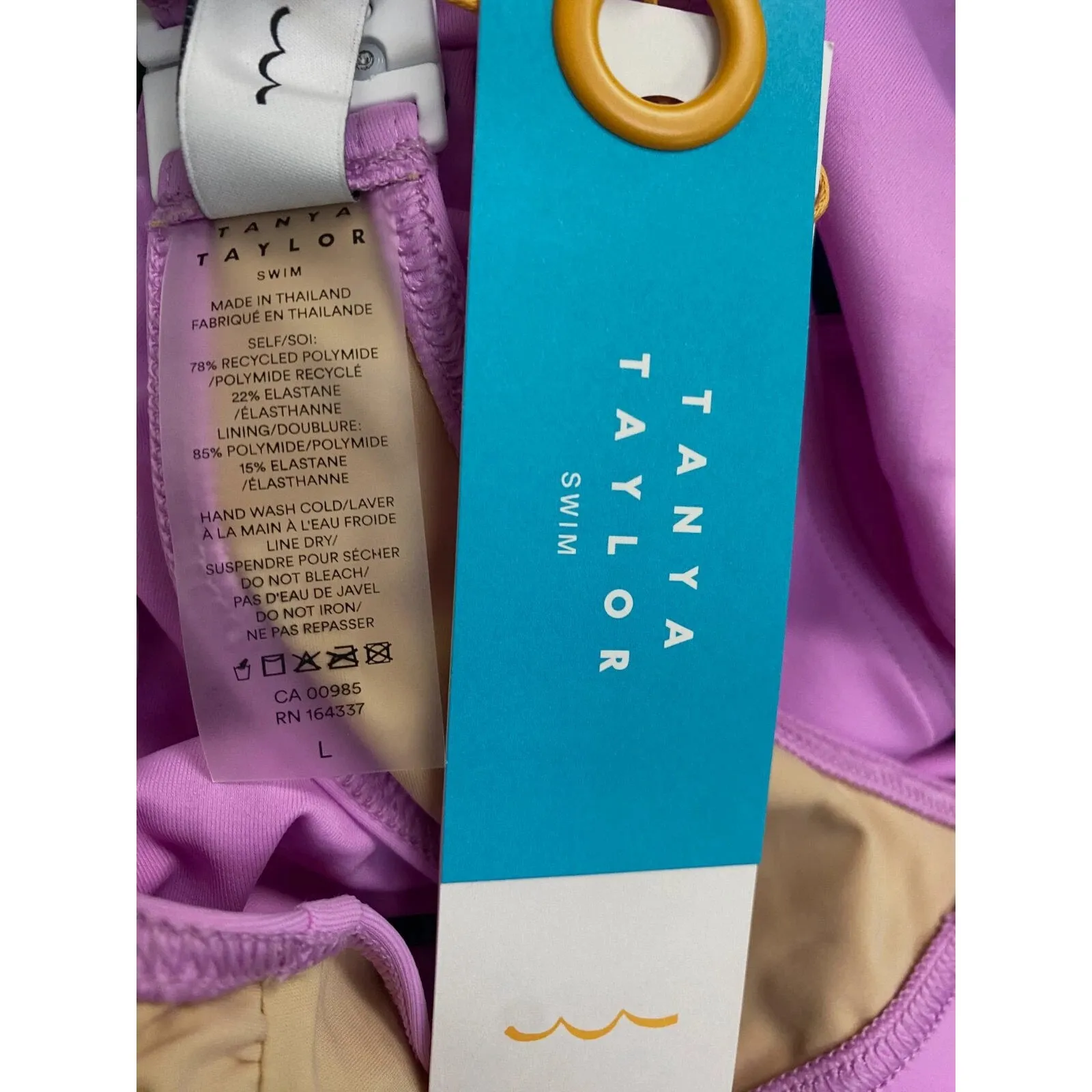 NWT Tanya Taylor Flirty Orelia Knot Bikini Top Ruffled Cap Sleeves XL Pink #3860 - Image 10