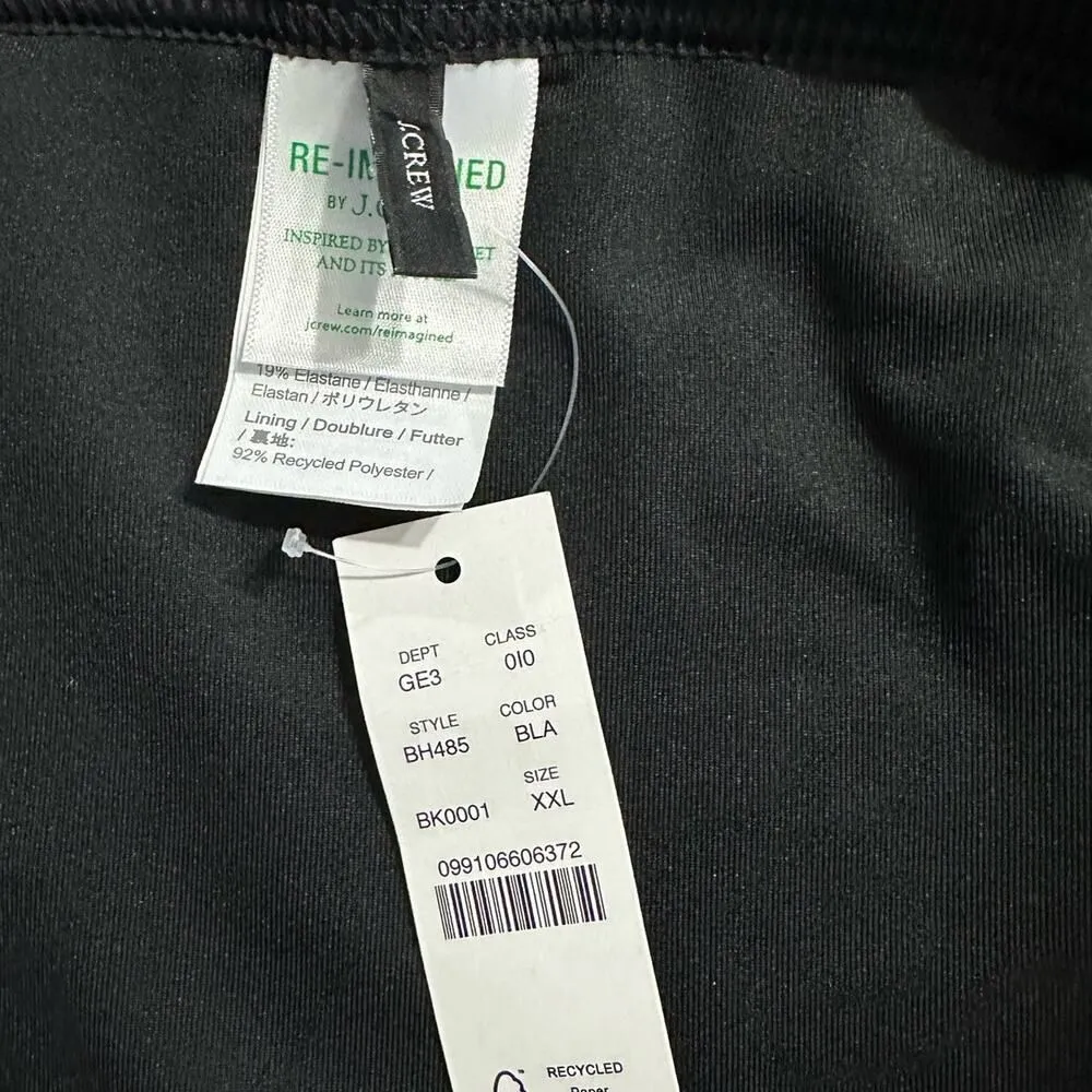 J.Crew Bikini Bottom Women's Plus XXL Black Ribbed-Trim Hipster Full-Coverage - Image 4