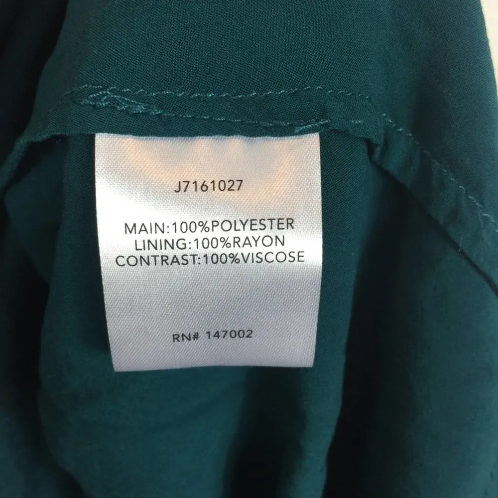 The Jetset Diaries Deep Emerald Imperial Sleeveless Chiffon Mini Dress Small - Image 6