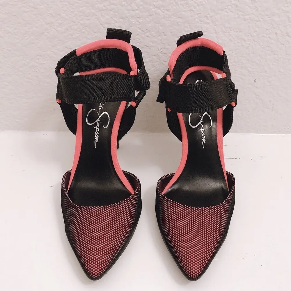 Jessica Simpson Gazelle Pump Pointed Toe in Pink & Black, Size 7M New in Box - Image 4