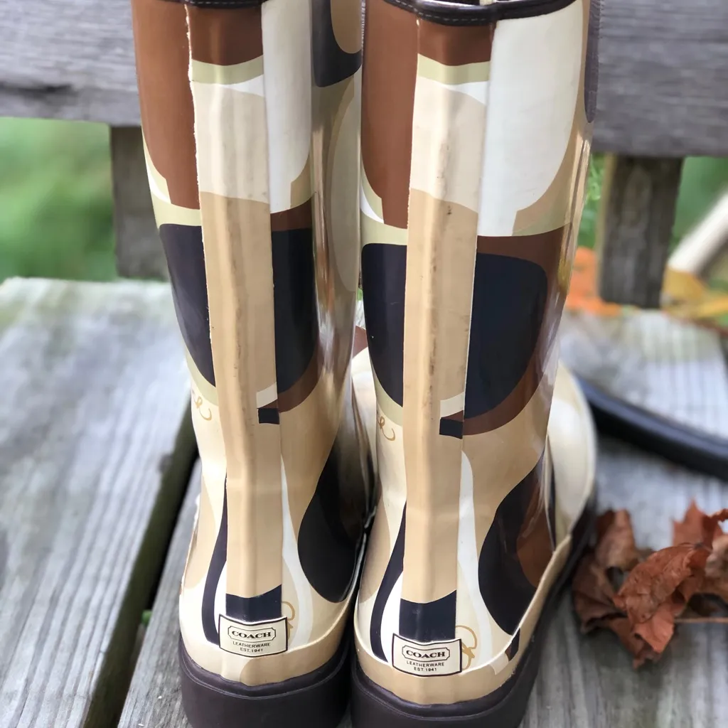 Coach Paisley Scarf Print Rainboots - Image 12