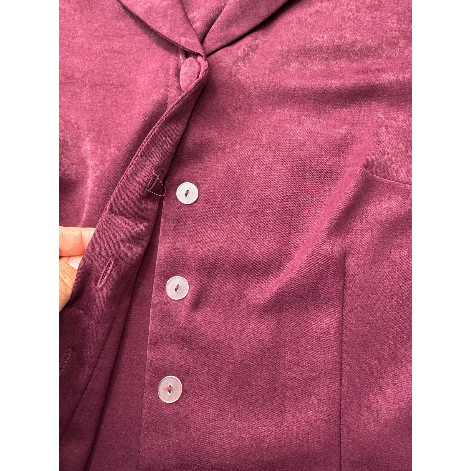 Vintage Leslie Fay Plum Jewel Tone 3 Piece Skirt Set Size 12 Petite Secretary - Image 6