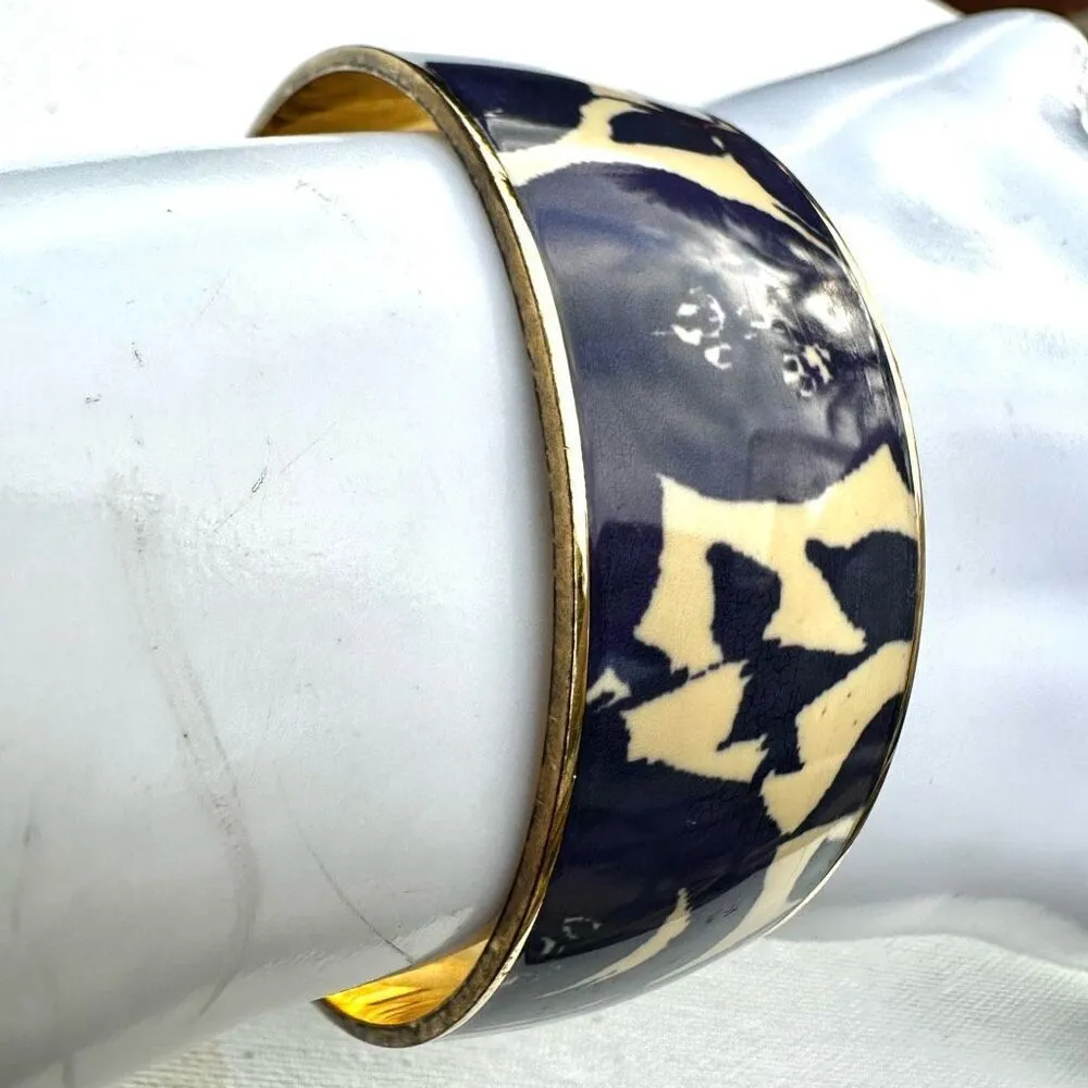 J.Crew blue and cream bangle bracelet - Image 6