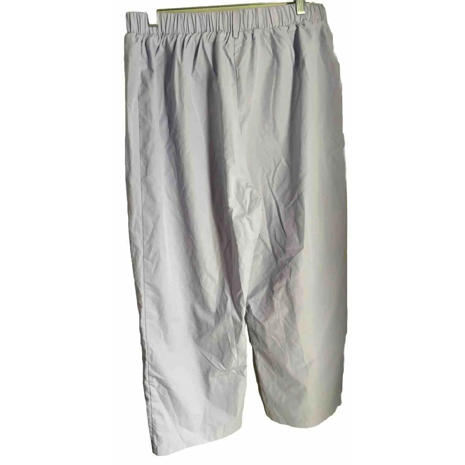 WOMEN JUNIOR SIZE 1XL ELASTIC WAIST LAVENDAR POLYESTER PANTS SLACK WIDE LEG #67u - Image 3