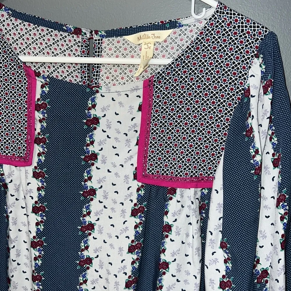 Matilda Jane size small 3/4 sleeve moments with you a quick getaway blouse - Image 8