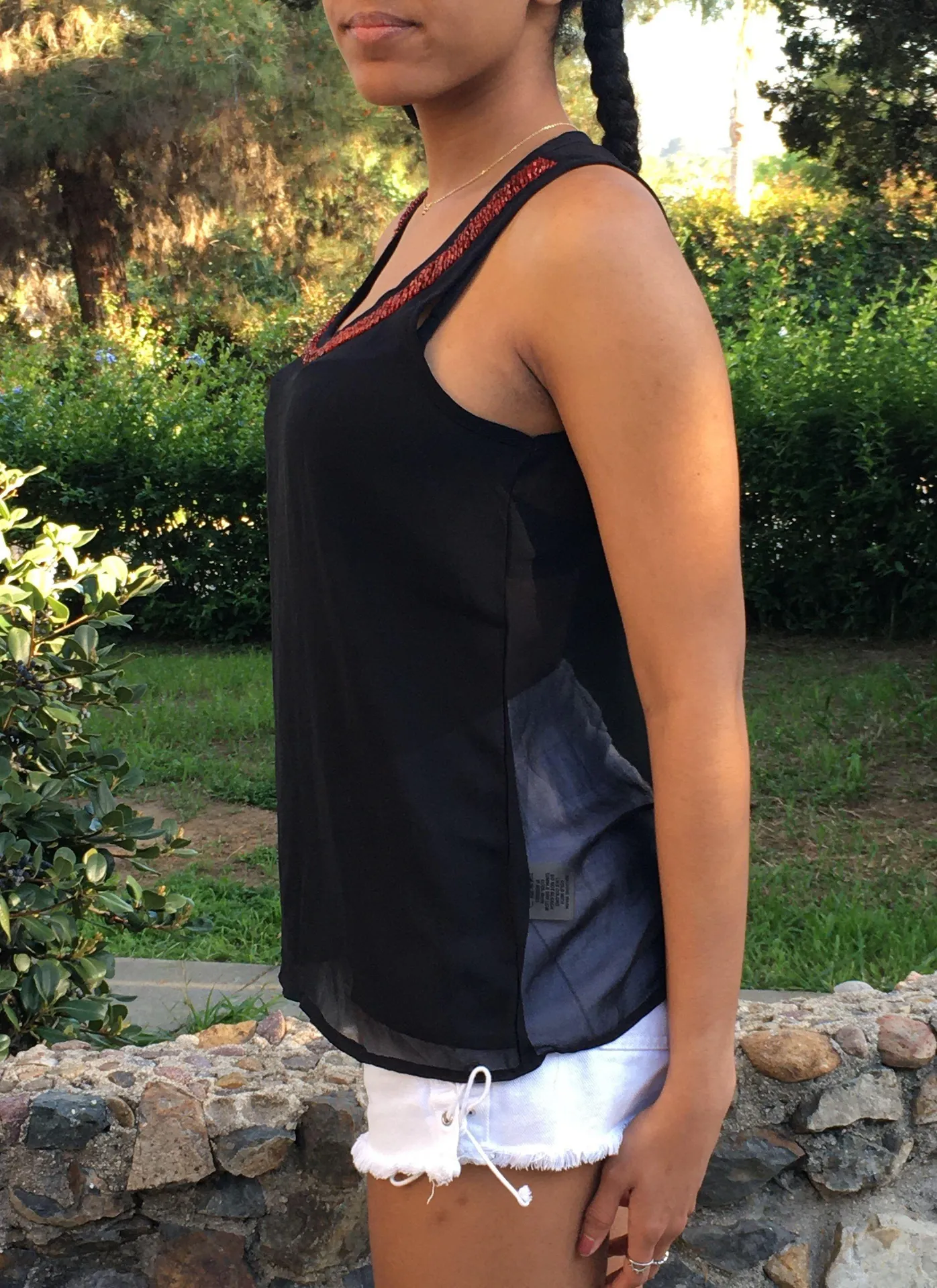 Black Sheer Blouse - Image 3