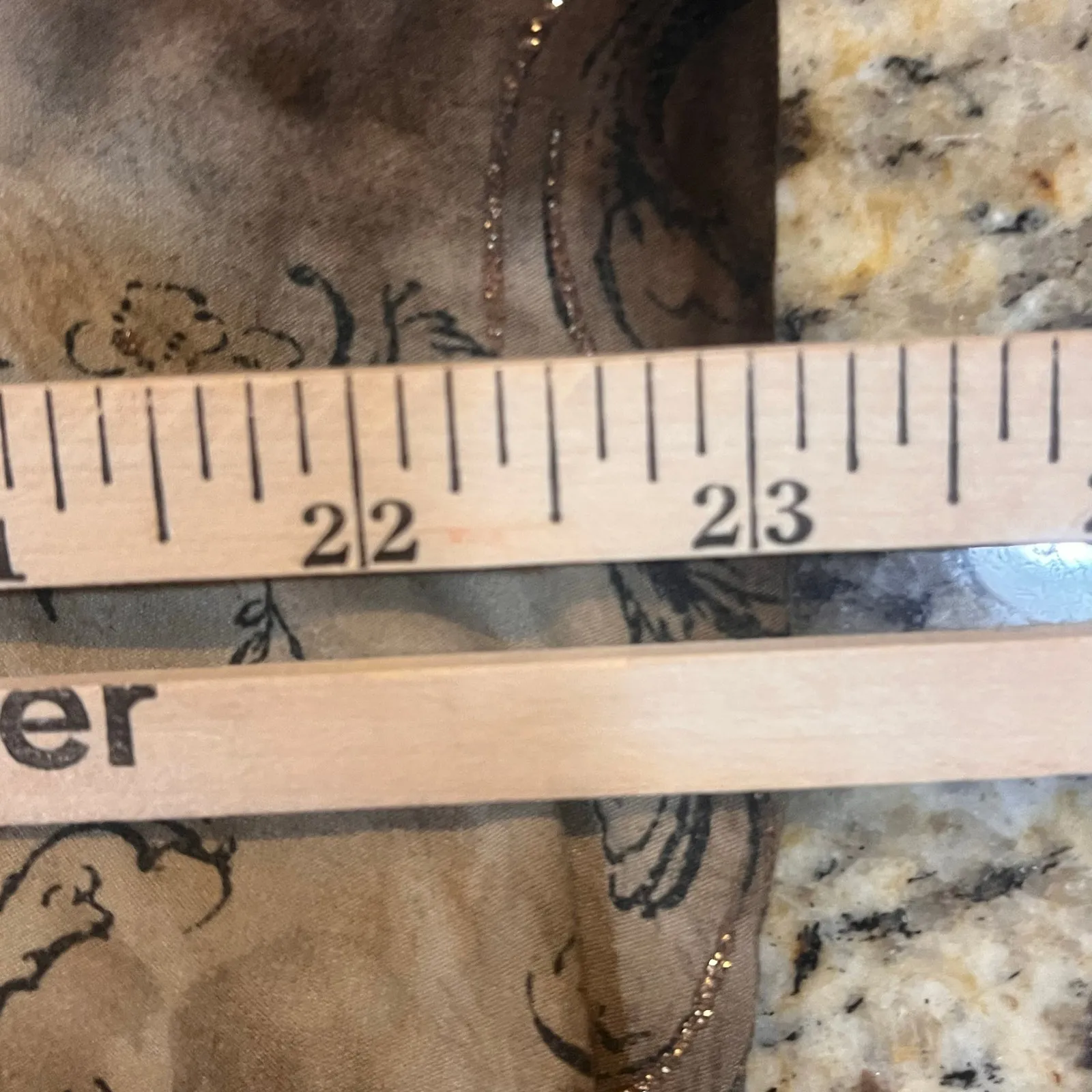 Dressbarn 2X Goth Fairycore Floral Ruffle Blouse Brown Sheer Hem Boho Top USA - Image 5