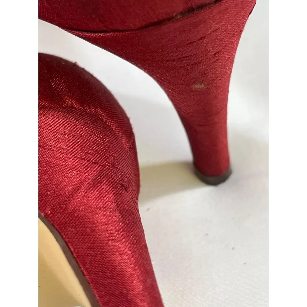 Nine West Elsmore Women's Red Shoes/Heels Size 10M SKU 5768 - Image 8